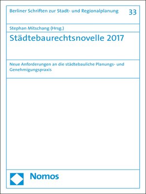cover image of Städtebaurechtsnovelle 2017